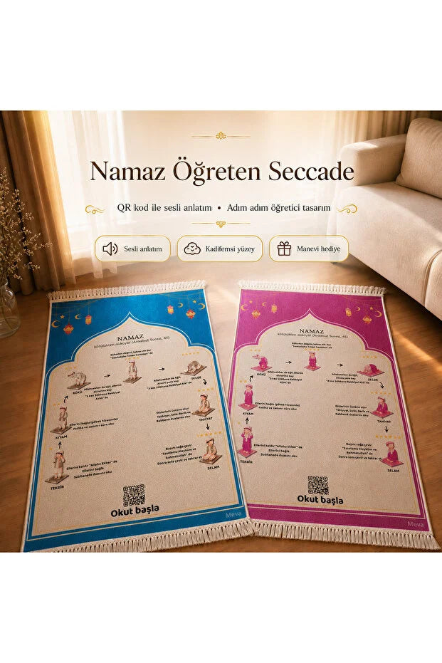 Namaz Öğreten Akıllı Seccade | QR Kodlu Sesli Anlatım