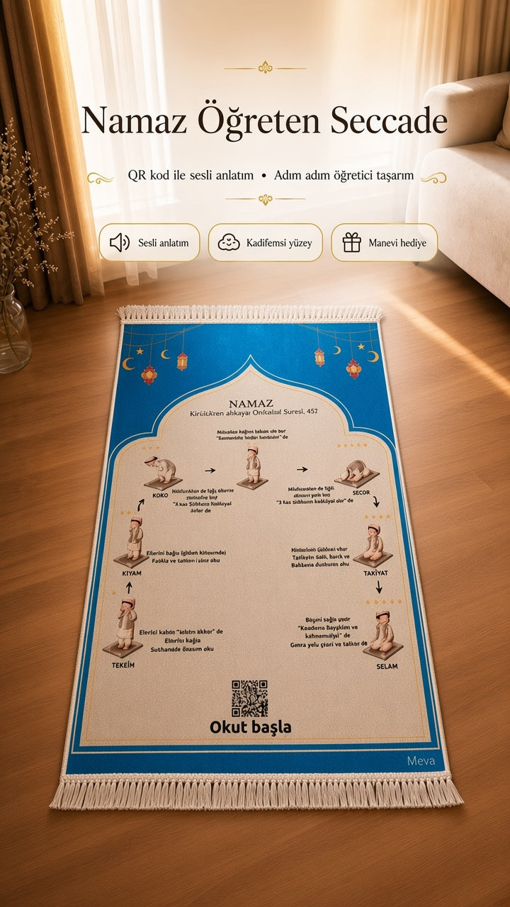 Namaz Öğreten Akıllı Seccade | QR Kodlu Sesli Anlatım
