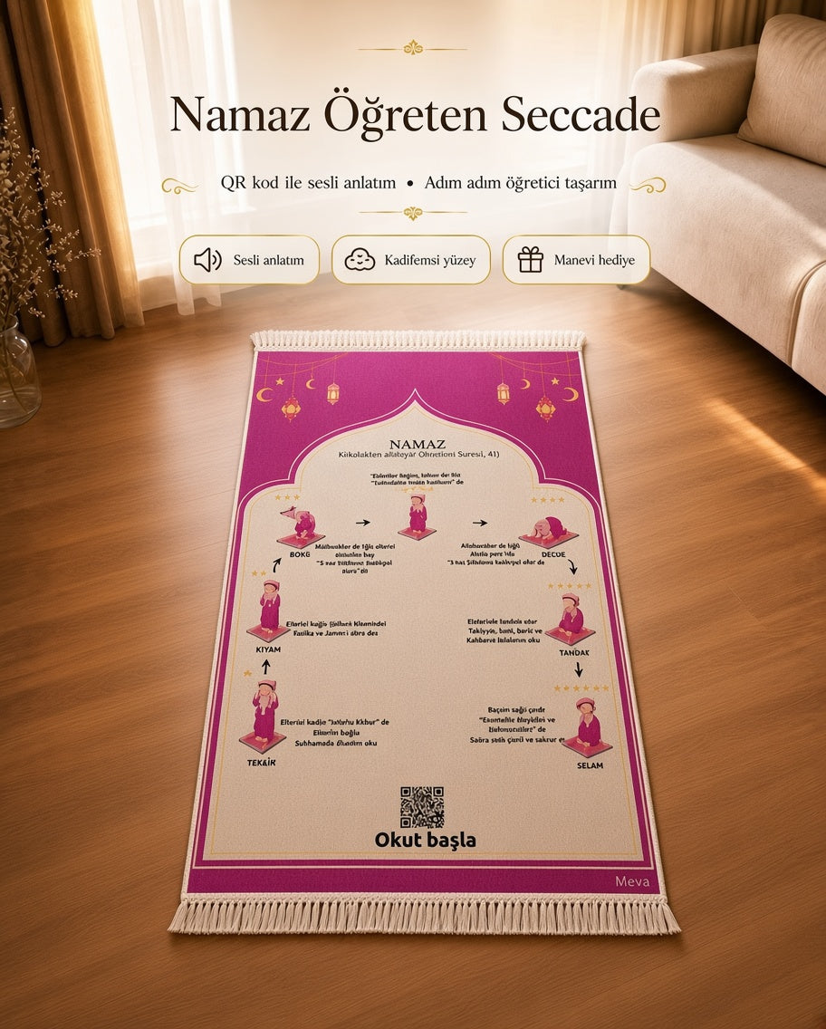 Namaz Öğreten Akıllı Seccade | QR Kodlu Sesli Anlatım